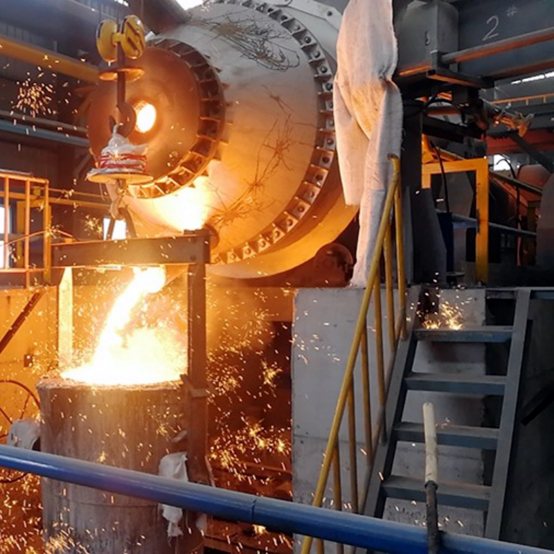 Antimony rotary furnace