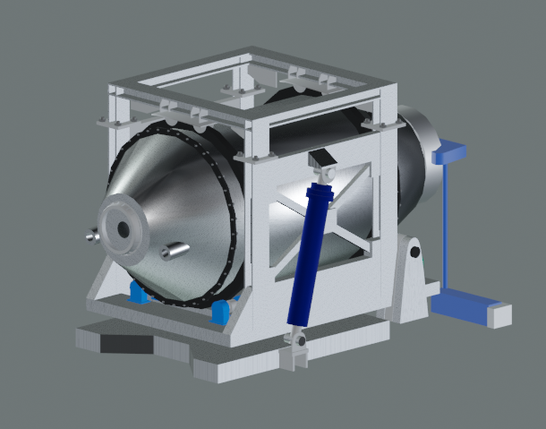 Rotary antimony smelting furnace