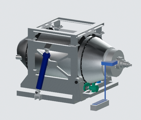 Rotary antimony smelting furnace
