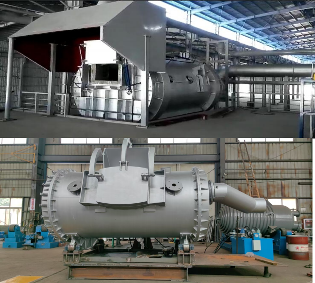 Rotary furnace for recycled copper